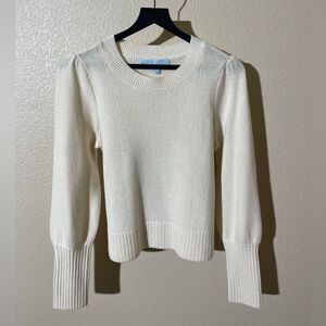 Elegant Cream Crew Neck Sweater